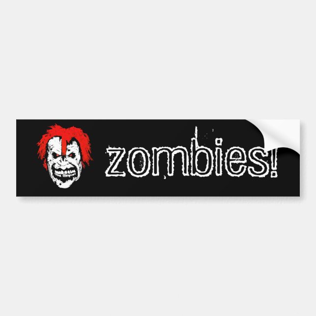Autocollant De Voiture zombies ! (schmile.) (Devant)