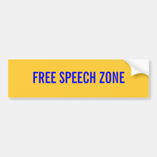 AUTOCOLLANT DE VOITURE ZONE DE LIBERTÉ DE PAROLE