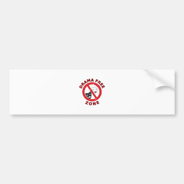 Autocollant De Voiture Zone sans drame (Devant)