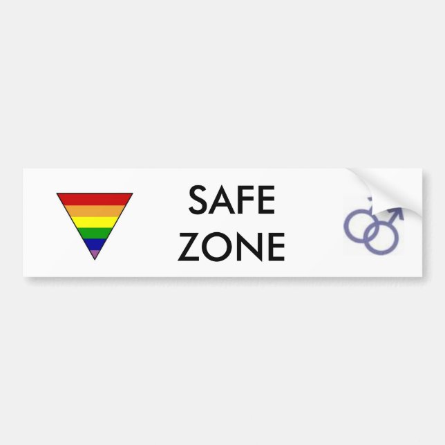 AUTOCOLLANT DE VOITURE ZONE SÛRE (Devant)
