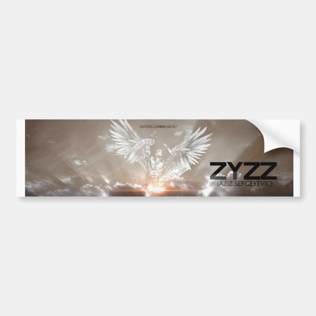 Autocollant De Voiture Zyzz Les haineux de l'affiche vont détester (Devant)