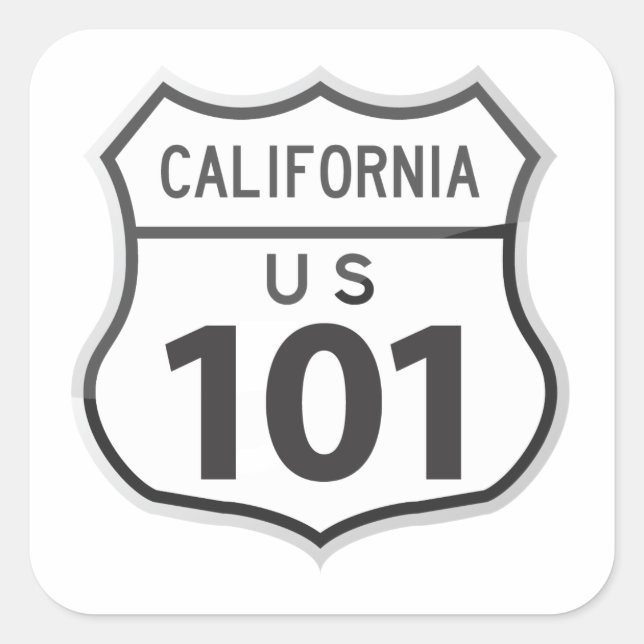 Autocollant de voyage de l'autoroute US 101 Califo (Devant)