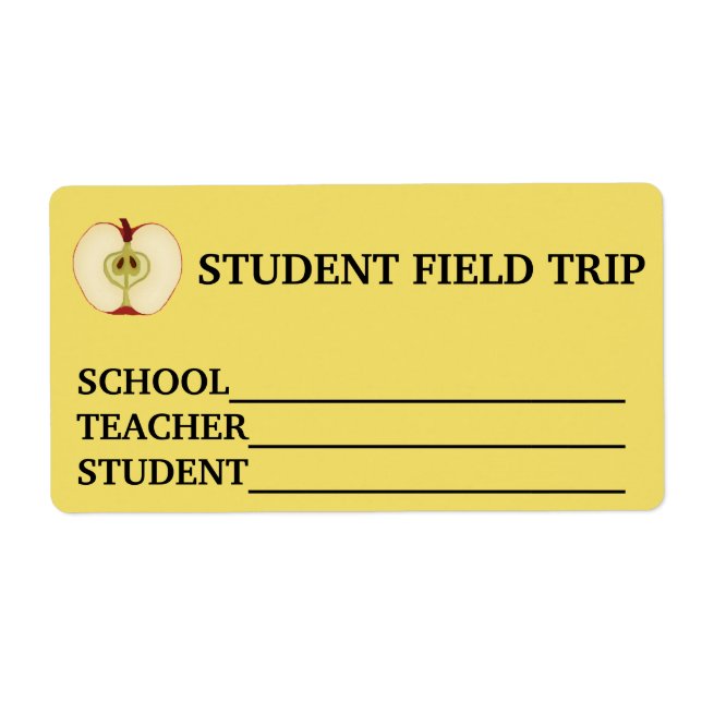 Autocollant de voyage de terrain de l'école de nom (Devant)
