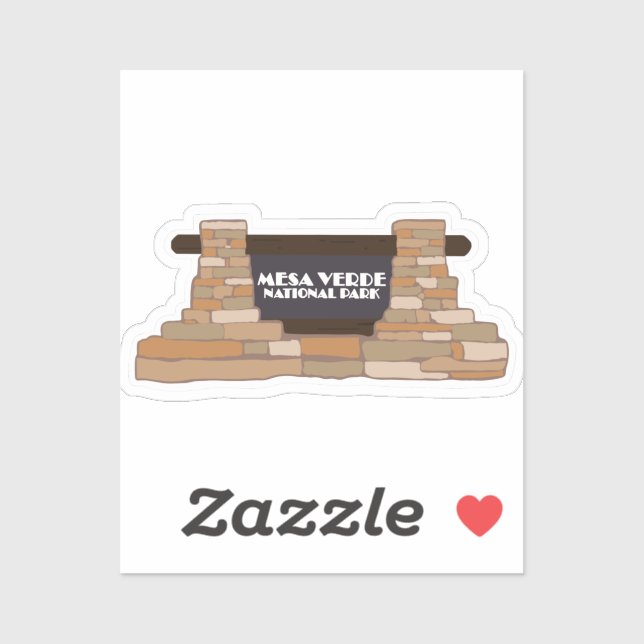 Autocollant de voyage du parc national Mesa Verde (Feuille)