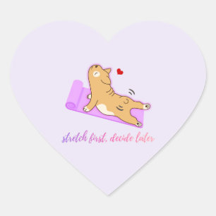 Autocollant de yoga pour chien drôle – Humour de f