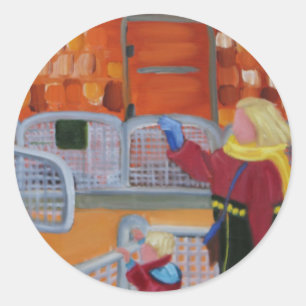 AUTOCOLLANT DE ZOO DE MOTHER/CHILD