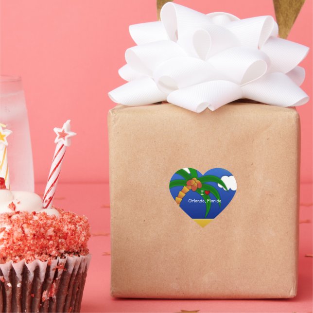 autocollant décoratif "I Love Orlando, Florida" (Fête)