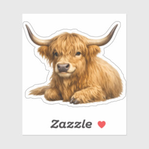 Autocollant découpé Highland Cattle