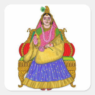 Autocollant déesse Radha
