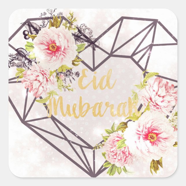 Autocollant d'élégance d'Eid Mubarak (Devant)