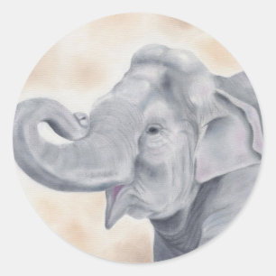 Autocollant d'éléphant asiatique