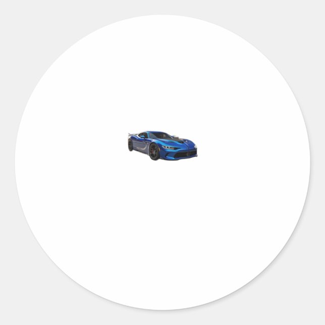 Autocollant démon à vitesse bleue (Devant)