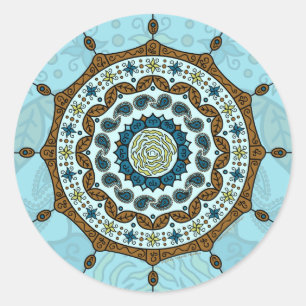 Autocollant d'en cuivre d'imaginaire de Mehndi