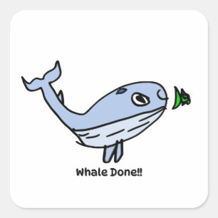 Autocollant d'encouragement pour enfants - Baleine