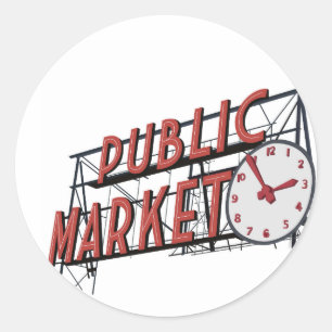 Autocollant d'endroit de Seattle Pike