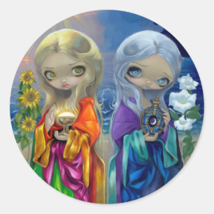 Autocollant d'enfant de Sun et "d'enfant de lune"