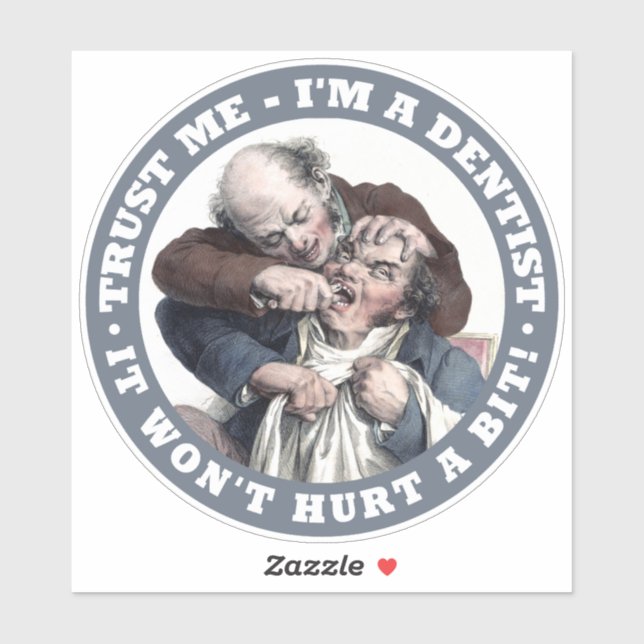 Autocollant DENTIST humour (Feuille)