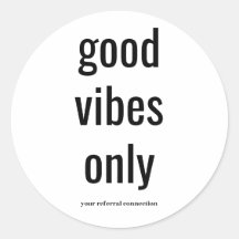Autocollant d'enveloppe "Good Vibes Only" (B&W)