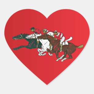 Autocollant des chevaux de course