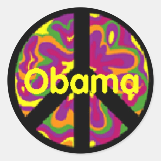 Autocollant des signes de paix Obama (Devant)
