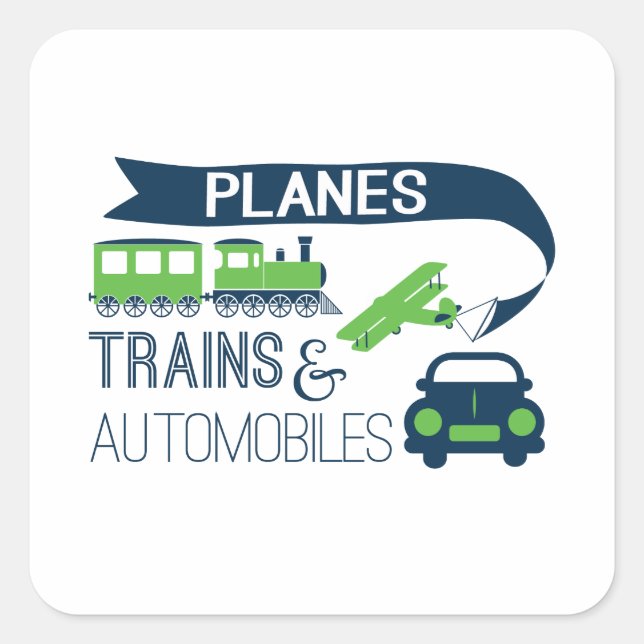 Autocollant des trains et des automobiles (Devant)