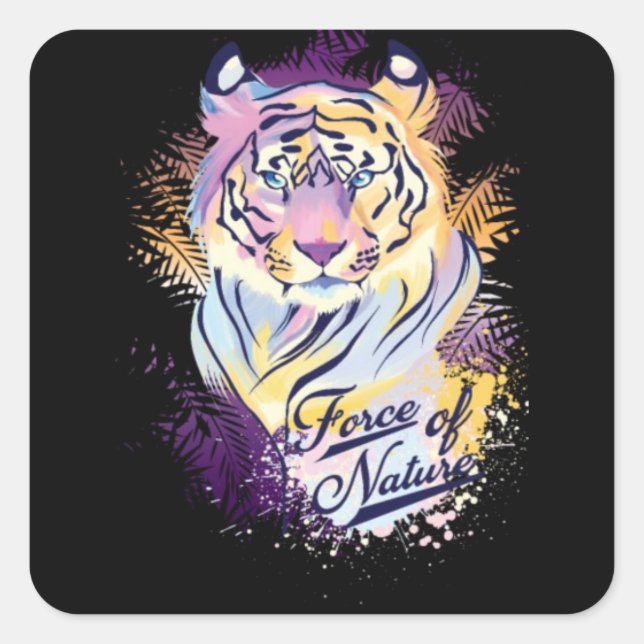 Autocollant design tigre (Devant)