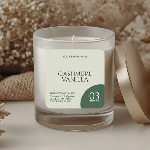 Autocollant d'étiquette de bougie boho moderne