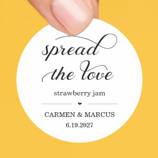 Autocollant d'étiquette de jam Spread the Love / H