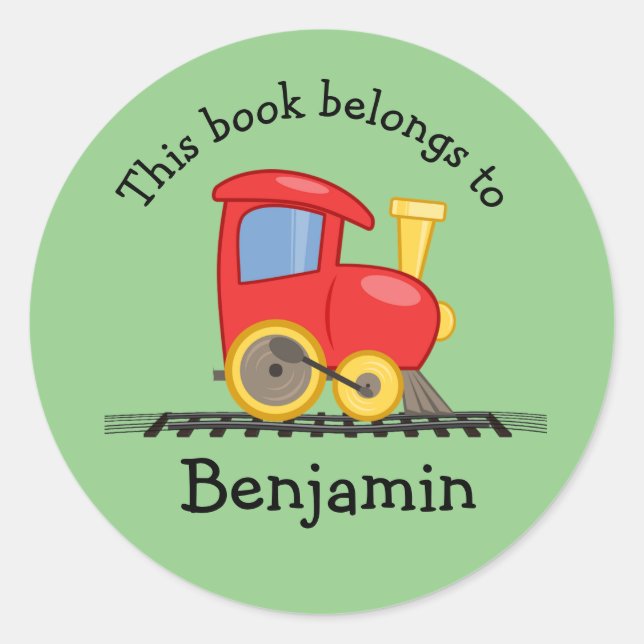Autocollant d'étiquette de livre de la petite loco (Devant)