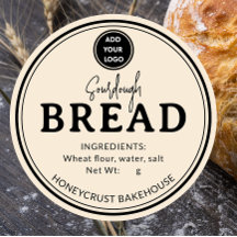 Autocollant d'étiquette de pain au levain de boula