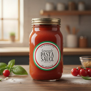 Autocollant d'étiquette de sauce pour pâtes maison