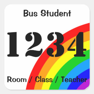Autocollant d'identification d'étudiant d'autobus