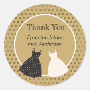 Autocollant d'illustration de douche de mariage mi