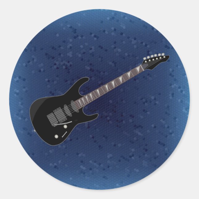 Autocollant d'illustration de guitare (Devant)