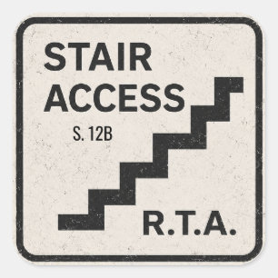 Autocollant d'infrastructure d'accès à l'escalier