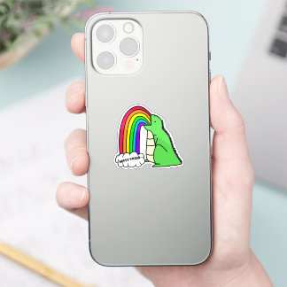 Autocollant Dino Barfing Rainbows