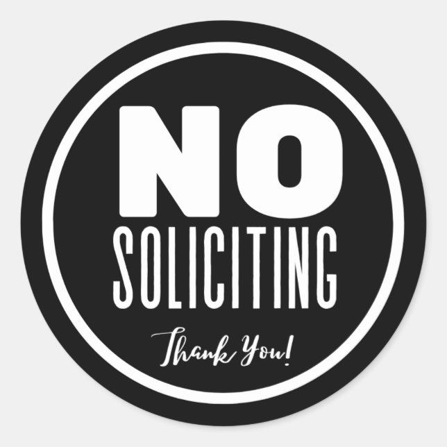 Autocollant d'interdiction de sollicitation (Devant)