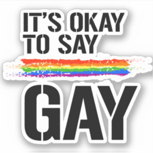 Autocollant Dire Gay