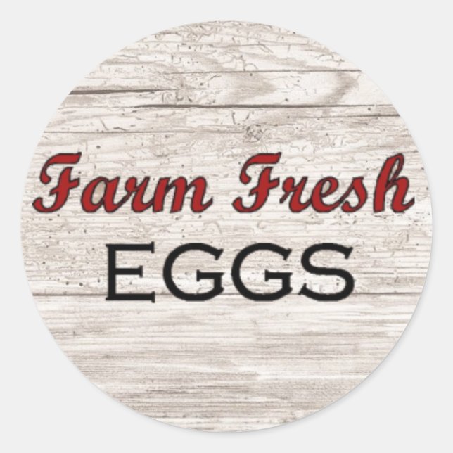 Autocollant d'oeufs frais de ferme (Devant)