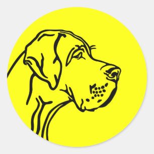 Autocollant Doggen tête Logosticker