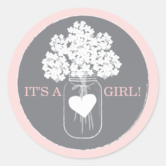 Autocollant doux de faveur de baby shower de pot (Devant)