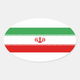 Autocollant d'ovale de drapeau de l'Iran