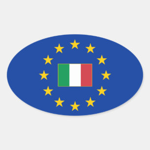 Autocollant d'ovale de l'Italie d'Union européenn