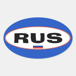 Autocollant d'ovale d'Euro-style de la Russie