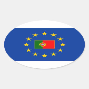 Autocollant d'ovale du Portugal d'Union européenne