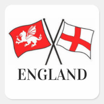 Autocollant drapeau anglais & St George