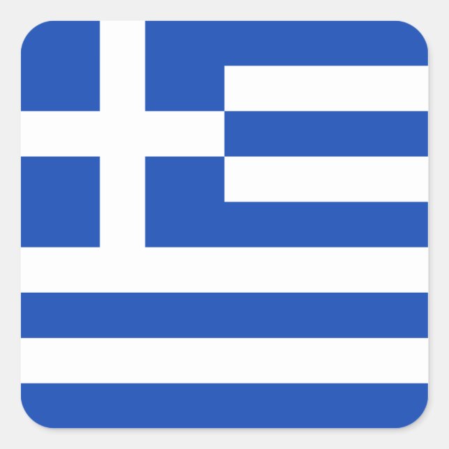 Autocollant drapeau de la Grèce (Devant)
