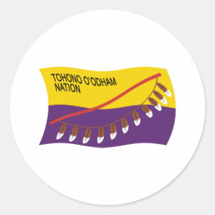 Autocollant drapeau de la nation Tohono O'odham