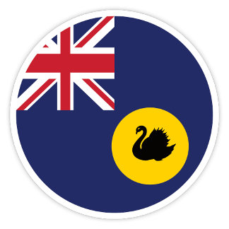 Autocollant drapeau de l'Australie occidentale