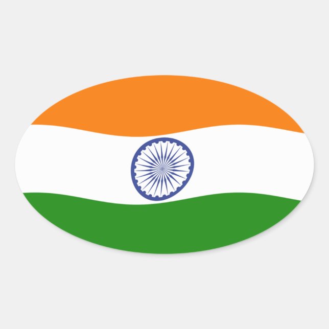 Autocollant Drapeau de l'Inde (Devant)